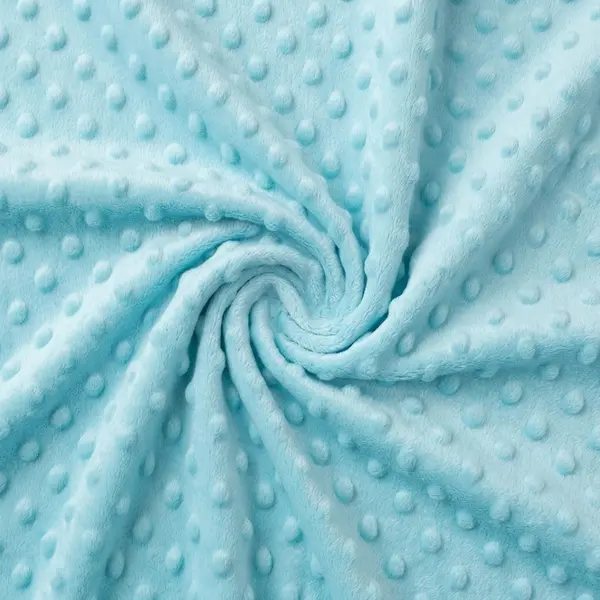 Minky a fleece: světle tyrkysová s dolíčky